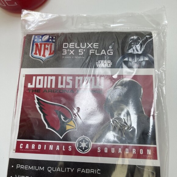 NFL Arizona Cardinals x Star Wars Darth Vader Flag Banner 3x5 Blue USA Made NEW - Picture 4 of 5